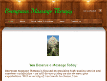 Tablet Screenshot of beargrassmassagetherapy.com